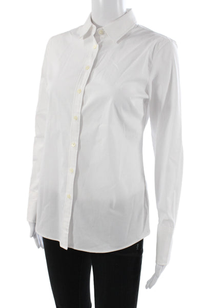Banana Republic Womens Collared Button-Up Long Sleeve White Basic Size 0