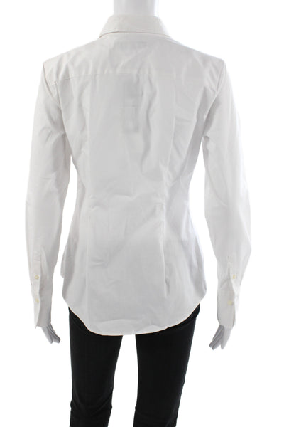 Banana Republic Womens Collared Button-Up Long Sleeve White Basic Size 0