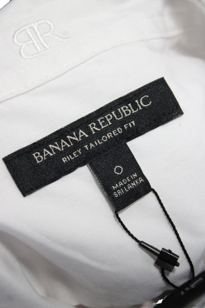 Banana Republic Womens Collared Button-Up Long Sleeve White Basic Size 0