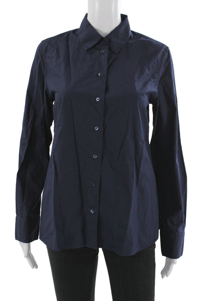 Banana Republic Womens Blue Cotton Collared Button-Up Long Sleeve Top Size XS