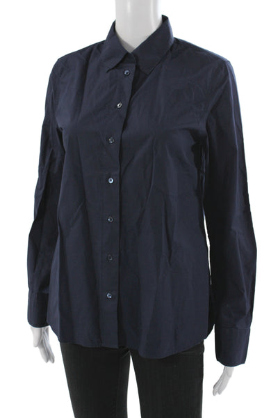 Banana Republic Womens Blue Cotton Collared Button-Up Long Sleeve Top Size XS