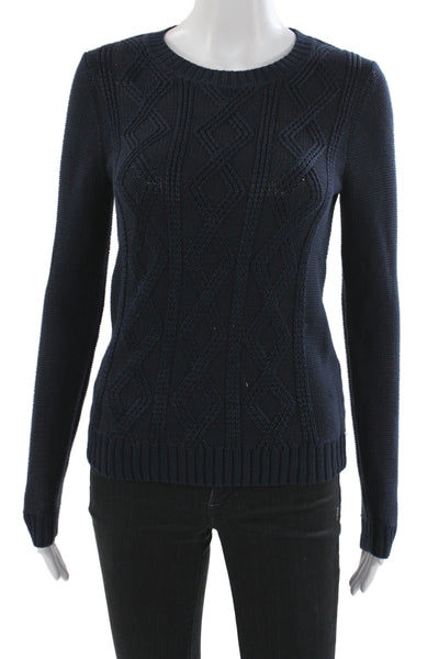 Brooks Brothers Womens Pullover Argyle Crew Neck Long Sleeve Blue Size XS