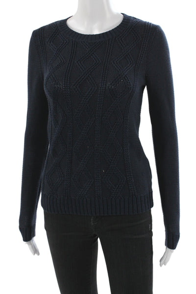 Brooks Brothers Womens Pullover Argyle Crew Neck Long Sleeve Blue Size XS