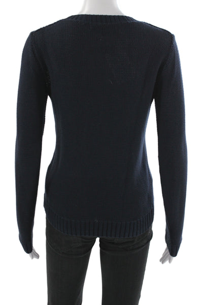 Brooks Brothers Womens Pullover Argyle Crew Neck Long Sleeve Blue Size XS