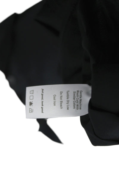 Richer Poorer Women Black Cotton Collared Button-Up Long Sleeve Top Size XS