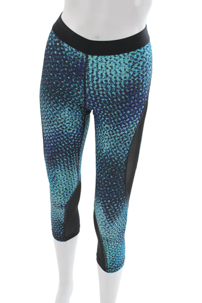 Nike Womens Capri Leggings Black Spotted Athleisure Pull On Size XS