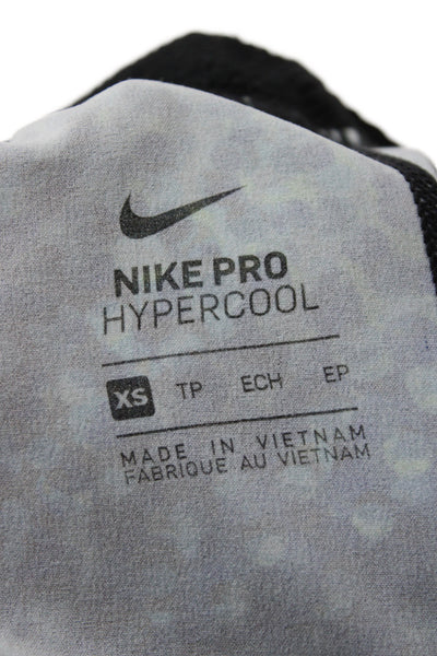 Nike Womens Capri Leggings Black Spotted Athleisure Pull On Size XS