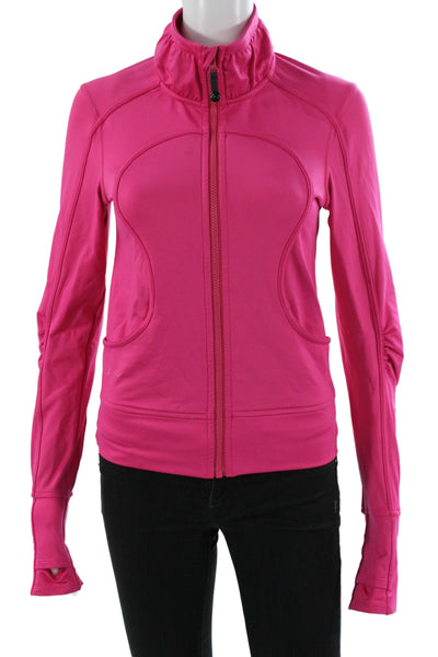 Lululemon Womens Nylon Spandex Track Jacket Hot Pink Size S