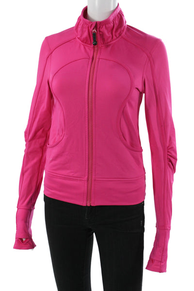 Lululemon Womens Nylon Spandex Track Jacket Hot Pink Size S
