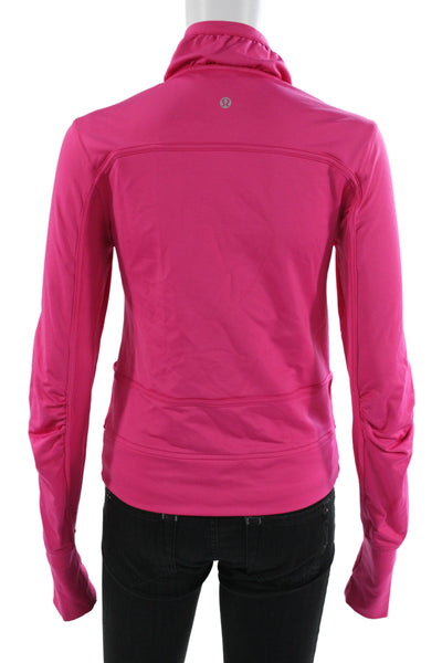 Lululemon Womens Nylon Spandex Track Jacket Hot Pink Size S