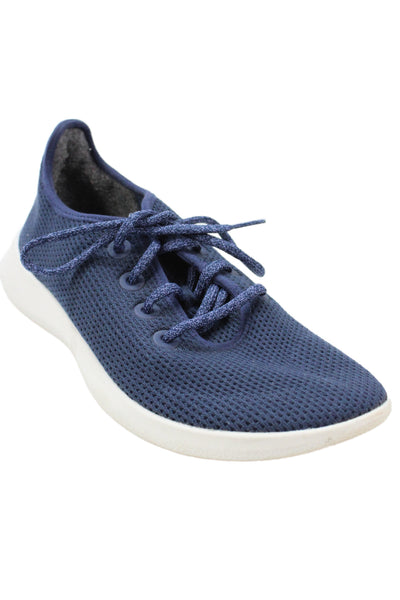 Allbirds Mens Lace Up Low Top Tree Runner Sneakers Navy Blue Size 10