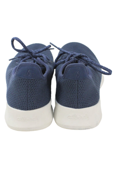 Allbirds Mens Lace Up Low Top Tree Runner Sneakers Navy Blue Size 10