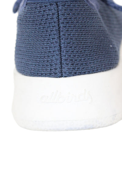 Allbirds Mens Lace Up Low Top Tree Runner Sneakers Navy Blue Size 10