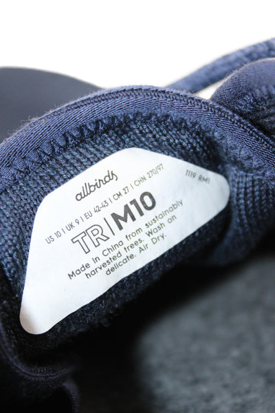 Allbirds Mens Lace Up Low Top Tree Runner Sneakers Navy Blue Size 10