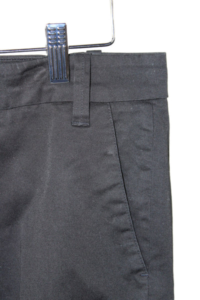 Vince Women Bermuda Shorts Black Button Cotton Casual Size 10
