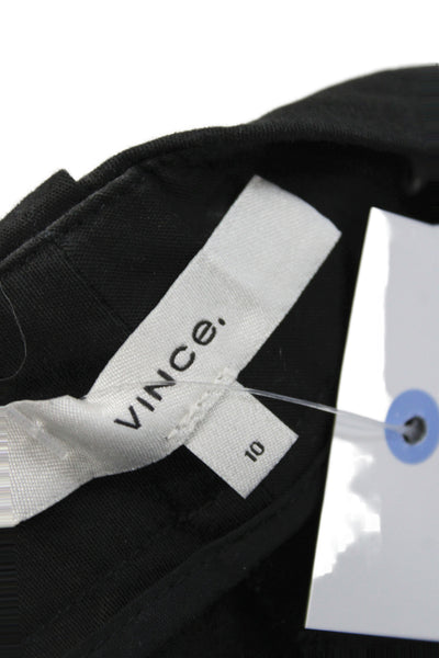 Vince Women Bermuda Shorts Black Button Cotton Casual Size 10