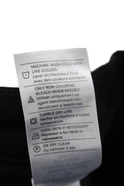Vince Women Bermuda Shorts Black Button Cotton Casual Size 10