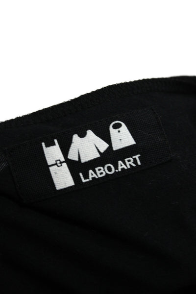 Labo.Art Women Tunic Black Scoop Neck 3/4 Sleeve Size 3