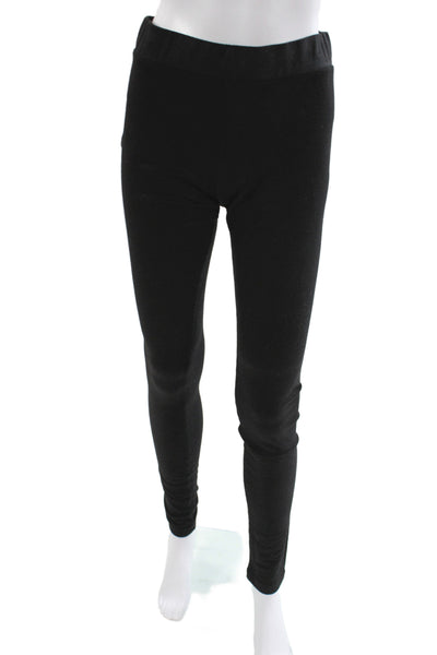 Krisa Womens Ankle Leggings Black Cotton Size M