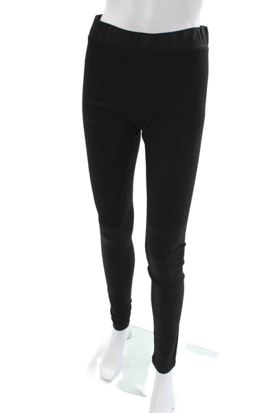 Krisa Womens Ankle Leggings Black Cotton Size M