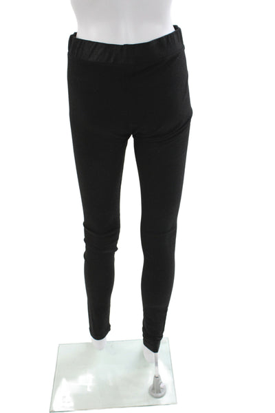 Krisa Womens Ankle Leggings Black Cotton Size M