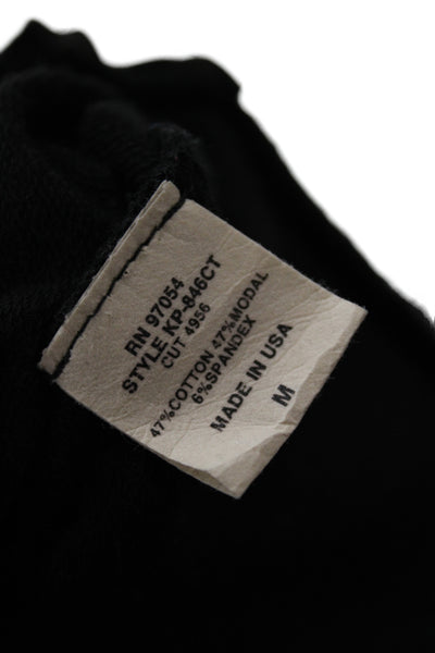 Krisa Womens Ankle Leggings Black Cotton Size M