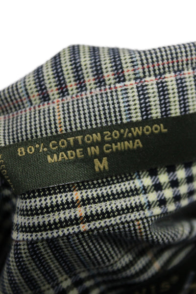 Orvis Mens Cotton Plaid Collar Long Sleeve Button Down Shirt Brown Combo Sz M