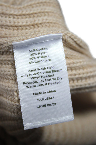 Haven Well Within Women Pullover Sweater Beige V-Neck Long Sleeve Size L