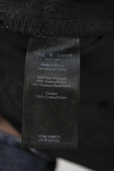 Rag & Bone Womens Black Cargo Pants 98% Cotton Size 28