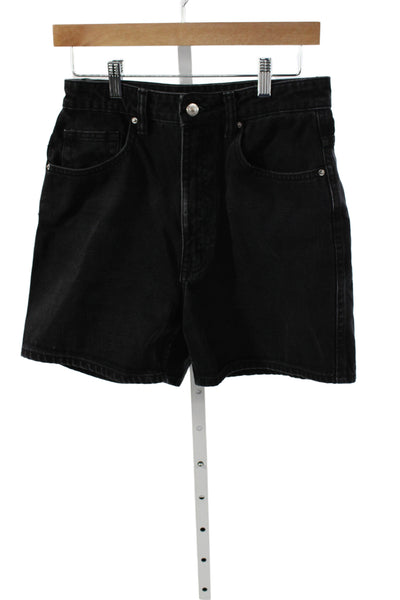 Zara Women Mom Shorts Black Denim Size 6