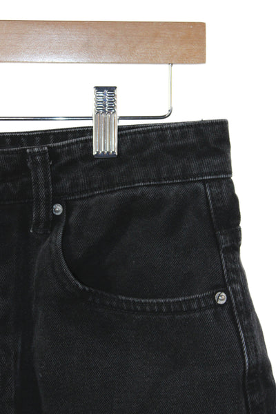 Zara Women Mom Shorts Black Denim Size 6
