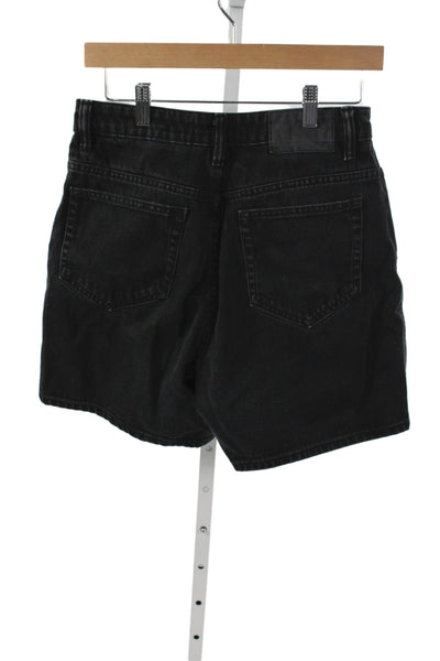 Zara Women Mom Shorts Black Denim Size 6