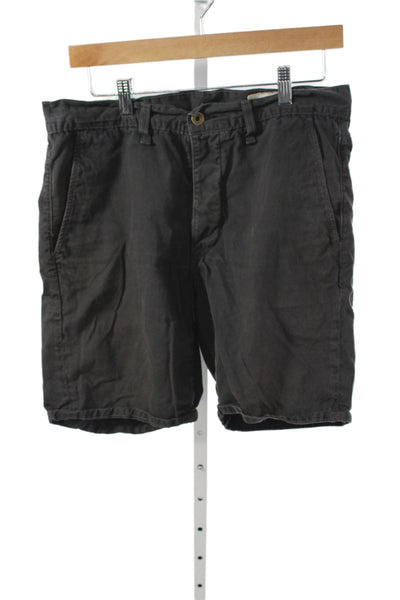 Rag & Bone Mens Chino Shorts Gray Cotton Button Casual Size 31