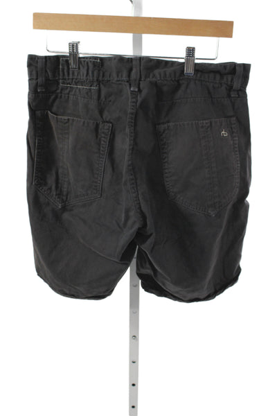 Rag & Bone Mens Chino Shorts Gray Cotton Button Casual Size 31