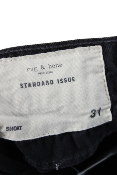 Rag & Bone Mens Chino Shorts Gray Cotton Button Casual Size 31