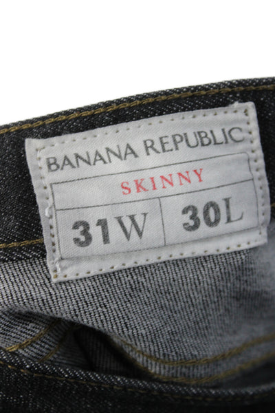 Banana Republic Mens Skinny Black Cotton Jeans Size 31