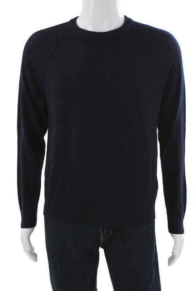 Banana Republic Mens Merino Pullover Sweater Blue Crew Size M