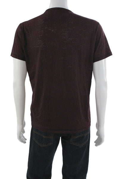 John Varvatos Star USA Mens Basic Brown Crew Neck Short Sleeve T-Shirt Size M