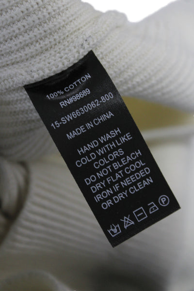 Todd Snyder Mens Pullover Sweater Ivory Mock Neck Cotton Size M