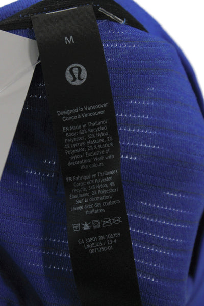 Lululemon Mens Basic Blue T-Shirt 60% Recycled Polyester Crew Neck Size M