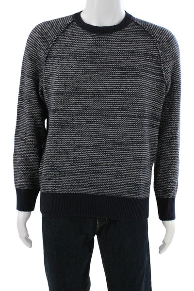 Banana Republic Mens Pullover Blue Striped Crew Neck Long Sleeve Size M