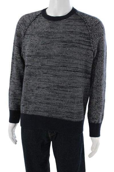 Banana Republic Mens Pullover Blue Striped Crew Neck Long Sleeve Size M