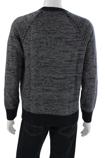 Banana Republic Mens Pullover Blue Striped Crew Neck Long Sleeve Size M
