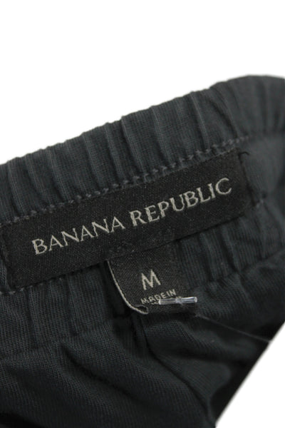 Banana Republic Mens Cargo Shorts Gray Supima Cotton Drawstring Size M