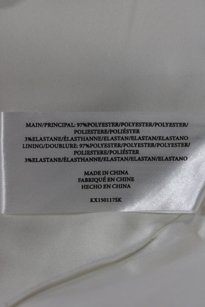 Keepsake Womens Mini Skort White Zip Solid Polyester Minimalist Size M