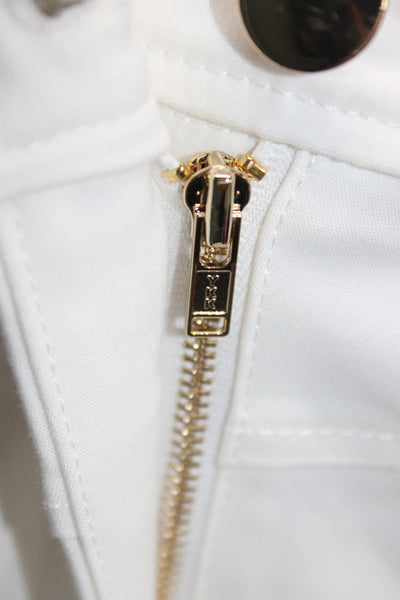 Ramy Brook Women Cargo Shorts White 60% Cotton Button Summer Size 0