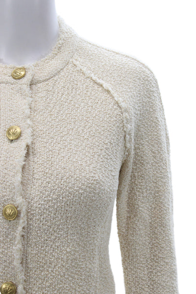 Rag & Bone Womens Basic Jacket Ivory 100% Cotton Button Long Sleeve Size 0