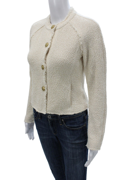 Rag & Bone Womens Basic Jacket Ivory 100% Cotton Button Long Sleeve Size 0