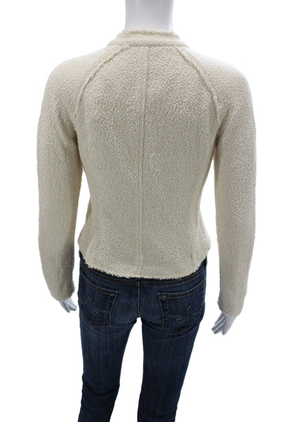 Rag & Bone Womens Basic Jacket Ivory 100% Cotton Button Long Sleeve Size 0