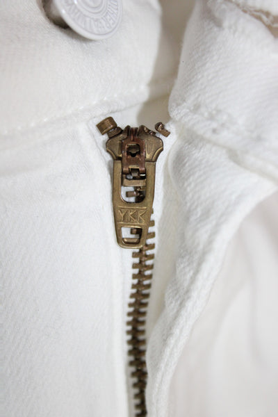 Mother Womens Bootcut White Jeans High Rise Button Cotton Size 27